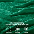 thumbnail image 3 of Premium 100% Micro-Polyester Fleece Blanket, Ultra-Plush , Soft, Breathable, All-Season, Perfect for Bed or Couch, Blanket Set , Throw, Evergreen by Blue Nile Mills, 3 of 7