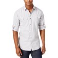 thumbnail image 1 of INC Camisa con botones de utilidad texturizada para hombre, gris, pequeña, 1 of 1