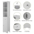 thumbnail image 5 of AENKYO Bathroom Cabinet with Adjustable Shelves, High Storage Cabinet with Open Spaces and Drawer, WHite, 5 of 8