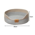 thumbnail image 3 of Cesta de cama jinwen tejida con cuerda de algodón para gatos Gris 35cm, 3 of 8