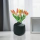 thumbnail image 4 of Jarrón de cerámica verde para flores, centro de mesa de 23 cm, decoración de escritorio para el hogar, jarrón moderno de estilo bohemio para regalo de boda o inauguración de la casa., 4 of 7