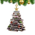thumbnail image 2 of Adorno para árbol de Navidad con forma de libro creativo, acrílico, impresión plana, colgante para ventana del árbol del hogar, regalo para amantes de los libros, 2 of 5