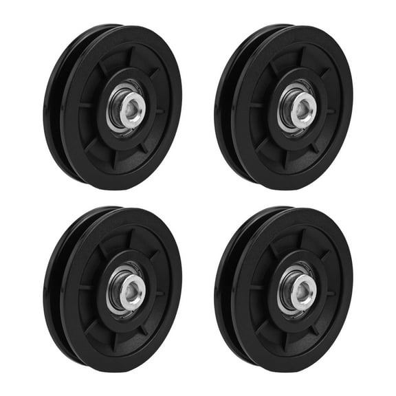 4Pcs Nylon Bearing Pulley Wheel Round Fitness Pulley Wheel Bearing Replacement Gym Equipment Part 60/70/88/90/95mm Size Optional