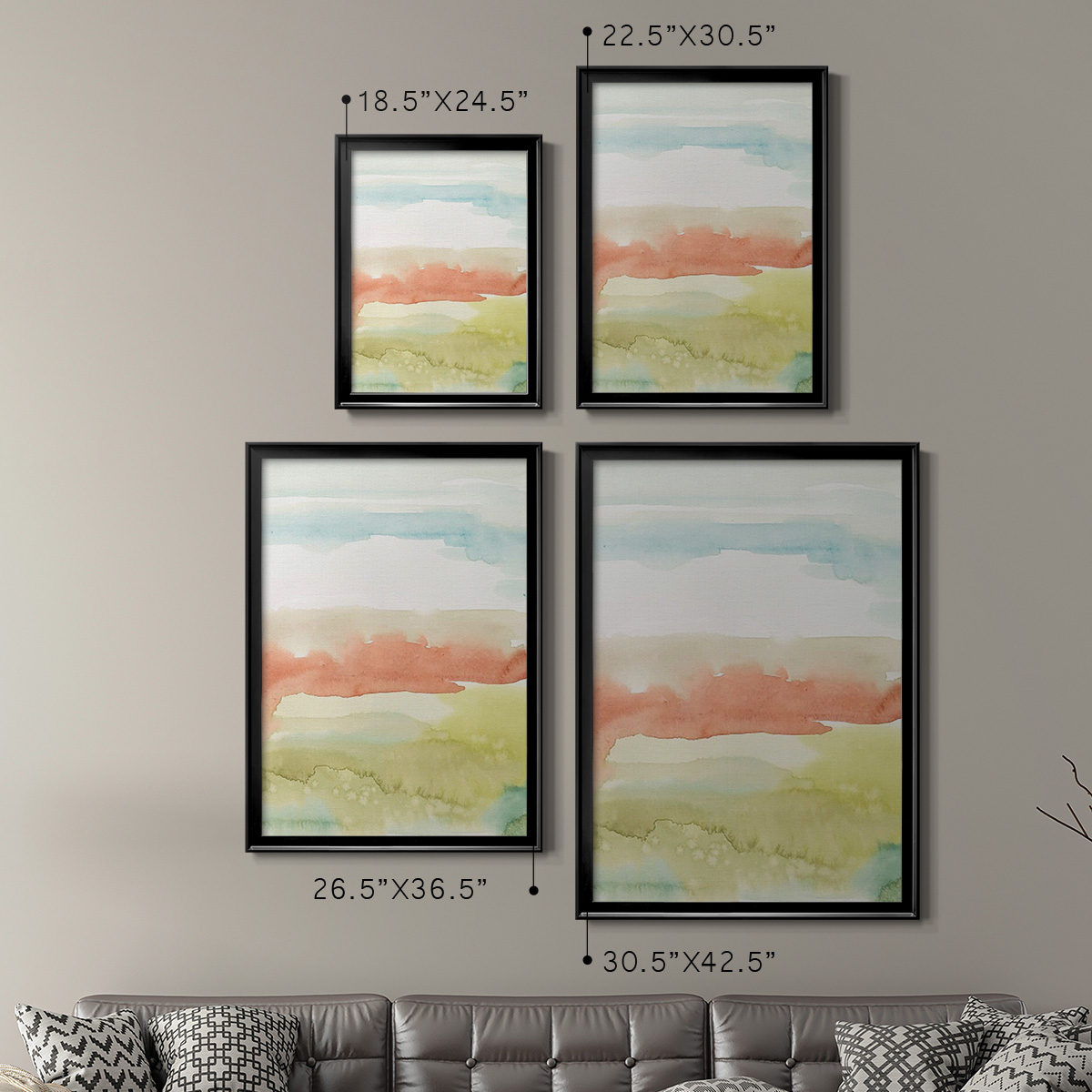 Blushing Sunrise II Premium Framed Print, in Gold, Black, or Silver - Ready to Hang