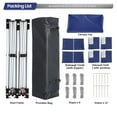 thumbnail image 6 of ECOLINEAR SHADES 10x20 Pop Up Canopy Tent, Thicken Frame Commercial Heavy Duty Tent, 6 Sidewalls 12 Stakes & 6 Ropes, Outdoor Canopies For Events, Parties, Navy Blue, 6 of 10