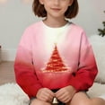 thumbnail image 5 of AUNVITO Cozy Stretchy Crewneck Sweatshirt for Boys & Girls 1-15Y Christmas Print Long Sleeve Soft Fleece Pullover Loose Fit Casual Kids Apparel, 5 of 7