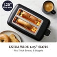 thumbnail image 5 of 2-Slice Cool Touch Toaster 6 Browning Levels Extra Wide 1.25" Slots for Bagels and Thick Bread Cancel Function Compact ETL Certified Black, 5 of 6