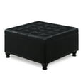 thumbnail image 6 of CQSXDA Large Square Storage Ottoman with Wooden Legs, Upholstered Button Tufted Coffee Table with Nail Trims, 6 of 9