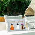 thumbnail image 3 of Stupell Industries Cute Halloween Witching Hour Design by Sazerelli Designs Outdoor Printed Pillow, 3 of 6