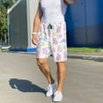 thumbnail image 7 of Kdxio Easter Colorful Rabbit Print Mens Sleep Shorts Bottoms Soft Comfy Pajama Wear Pants with Drawstring Pockets, 7 of 7