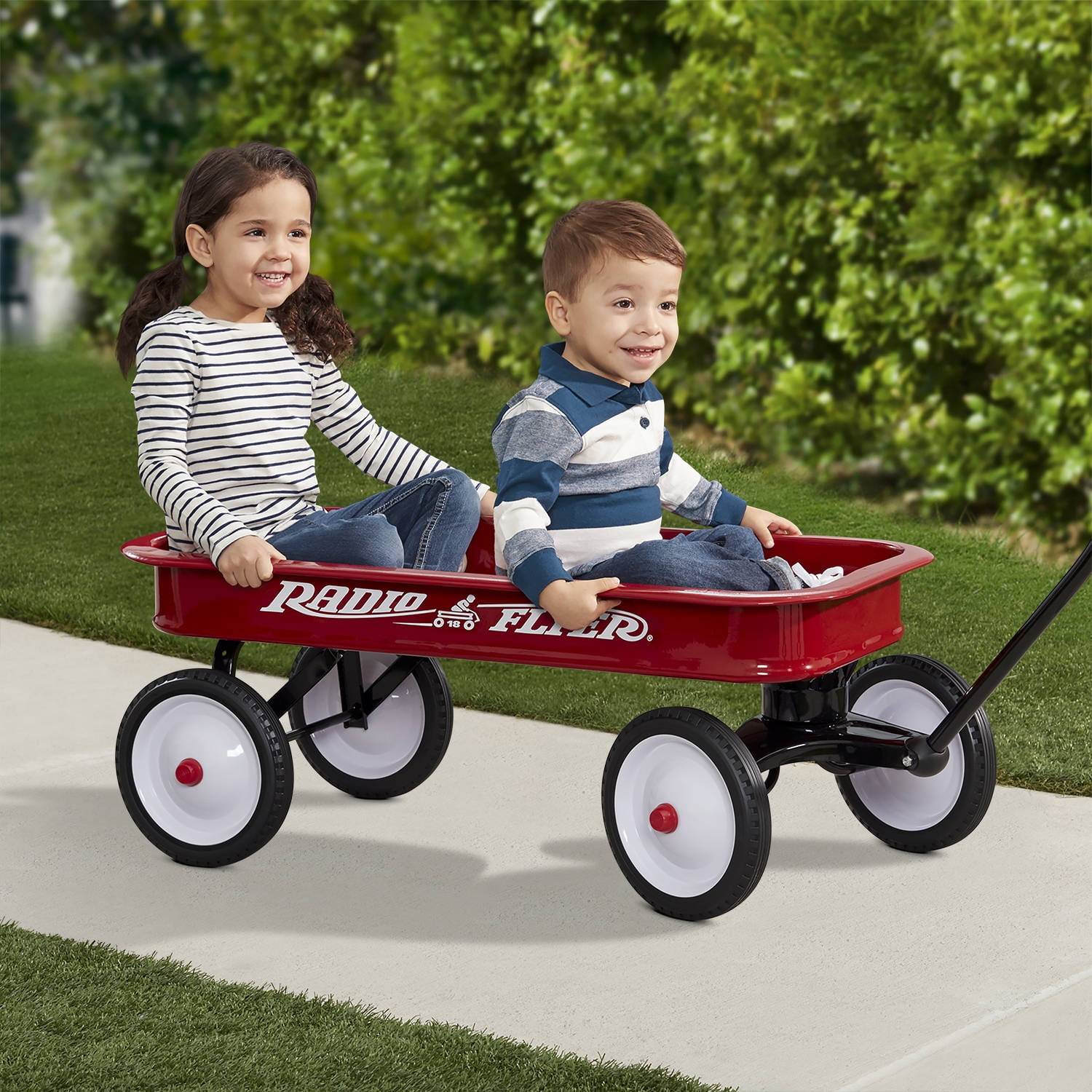 Radio Flyer 18Z 10 Inch Steel Wheels Timeless Classic Design Kids Red Wagon - 2