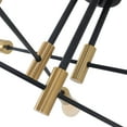 thumbnail image 7 of MONIPA 6 Lights Sputnik Mid Century Modern black gold Ceiling Light Fixture, LED Restaurant Lamp Lighting Gold Pendant Chandelier Decorative Luminaire, for Dining Room, Bedroom, Kitchen, 7 of 7