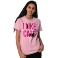 thumbnail image 5 of I Like Cats Crazy Feline Lover Lady Women's Graphic T Shirt Tees Brisco Brands S, 5 of 6