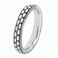 thumbnail image 3 of Sterling Silver Stackable Expressions Antiqued Rice Patterned Ring Size 8, 3 of 5
