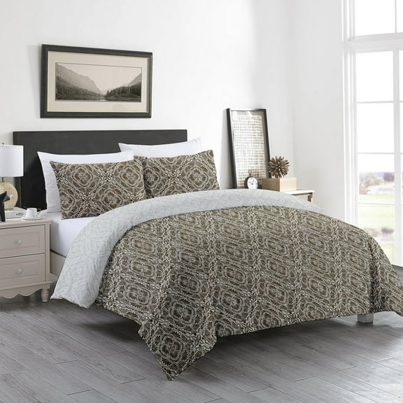 Delara Organic Cotton Duvet Sets 300 Thread Count, 3 Piece Duvet Cover with 2 Shams, Queen