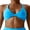 Blue, variant on Charmo Womens Front Twist Sports Bra Stappy Padded Yoga Bra