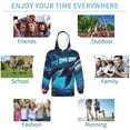 thumbnail image 5 of Lsque Colorful Ocean Whale Patten Youth Hoodie Sweatshirt Pullover with Kangaroo Pocket Boys and Girls Hoodie Warm Hoodie for Kids-Small, 5 of 6