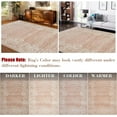 thumbnail image 6 of GlowSol 2'x6' Hallway Runner Rug Modern Floral Border Runners Rug Low Pile Non Slip Bedroom Rug Soft Accent Runner Rugs for Kitchen Laundry, Pink, 6 of 8