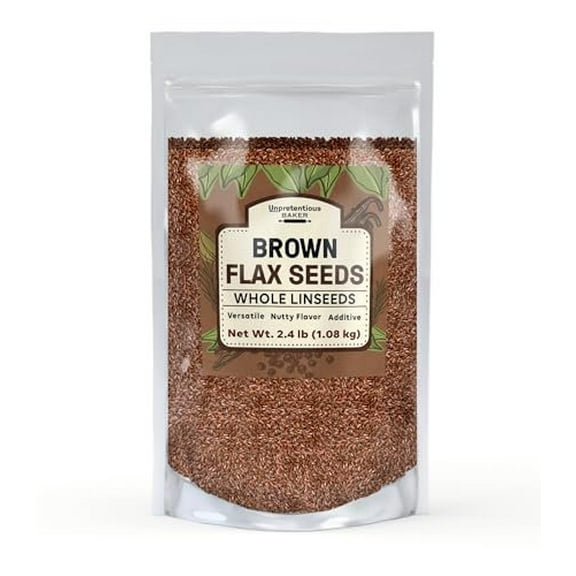 Unpretentious Brown Flax Seeds, 2.4 lb, Whole Seeds, Versatile Ingredient, Nutty Flavor