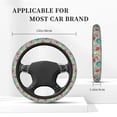 thumbnail image 2 of Kdxio Cute Dinosaur Print Elastic Stretch Steering Wheel Cover,Auto Steering Wheel Cover,15 Inch Anti-Slip,Warm in Winter and Cool in Summer,Fit Suvs,Vans Cars,Trucks, 2 of 7