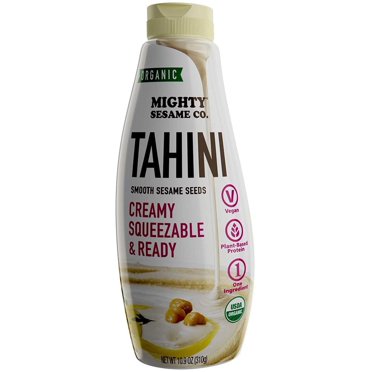 Mighty Sesame, Organic, Fine Sesame Tahini, 10.9oz, Squeezable Bottle, Gluten Free, Ready to use!