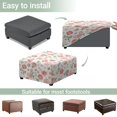 thumbnail image 5 of Xoenoiee Butterfly Rose Flower Print Square Ottoman Cover Storage Ottoman Slipcover Stretch Footrest Stool Covers Breathable Furniture Protectors Spandex Jacquard Fabric, L, 5 of 7