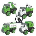 thumbnail image 2 of 4-in-1 Take Apart Sanitation Trucks Toys for Kids, DIY Assembly Car w/Electric, 2 of 5