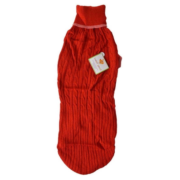 Fashion Pet Cable Knit Dog Sweater - Red