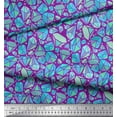 thumbnail image 2 of Soimoi Purple Heavy Canvas Fabric Snowflakes & Diamond Geometric Fabric Prints By Yard 58 Inch Wide, 2 of 3