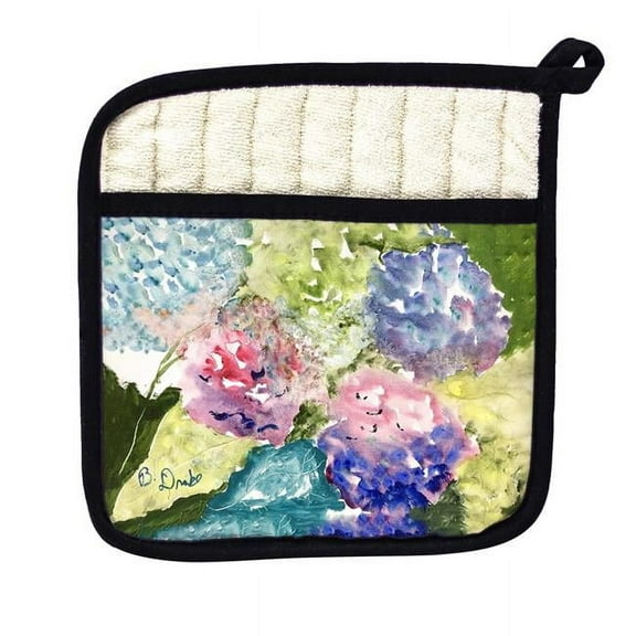 Betsy Drake PT1419 Pink & Purple Hydrangeas Pot Holder