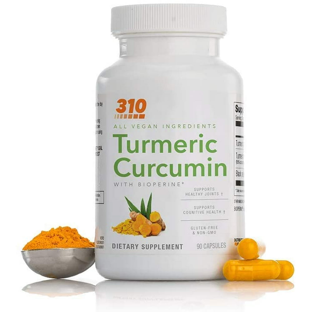 Turmeric Curcumin by 310 Nutrition 1500mg for Joint Support (90 Count