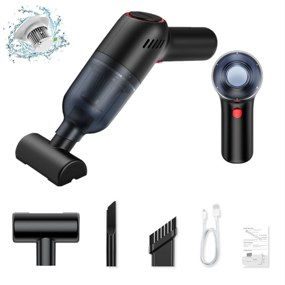 autoYet Portable Car Vacuum Cordless, 8kPA Hand Rechargeable Vacuum Cleaners for Hard Floor Carpet Fabric Leather