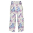 thumbnail image 2 of FORMRS Kids Pajama Pants with Pockets Size 11-12Y Boys Lounge Sleep Bottoms, Pink Skates, 2 of 8