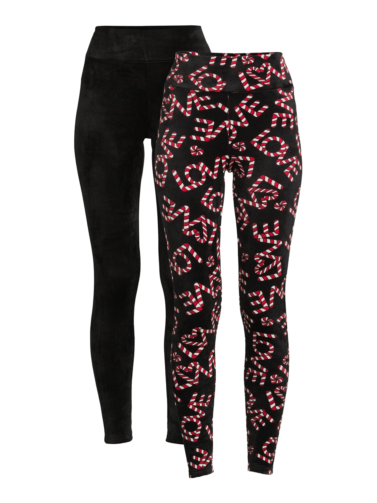 No Boundaries Juniors' Christmas Velour Leggings 