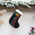 thumbnail image 6 of Daiia Neon Psychedelic Giraffe Print Christmas Stocking，18"Large Knitted Xmas Stocking for Kids, Family Stocking for Fireplace Christmas Holiday Party Decoration, 6 of 7