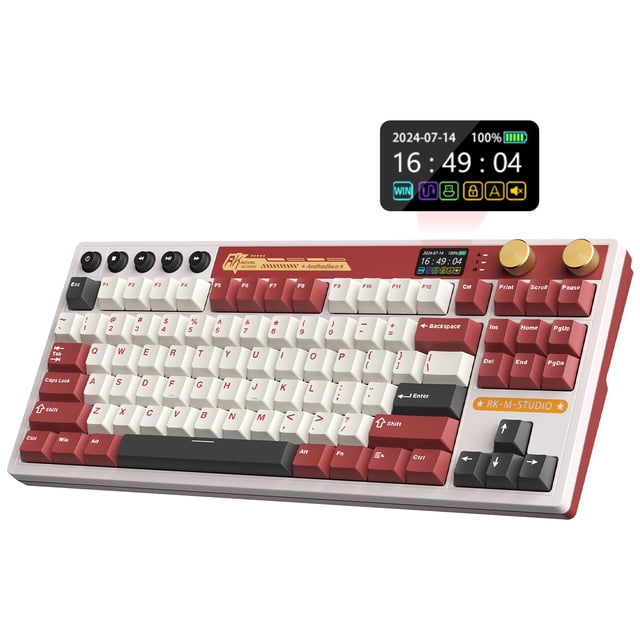 Teclado inalámbrico para juegos RK ROYAL KLUDGE M87 con pantalla 75%