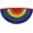 2' x 4' Ruffle Rainbow Bunting, variant on In the Breeze 3687 — Pleated Fan Rainbow Bunting, 4' x 2' — Vibrant Pride Decoration