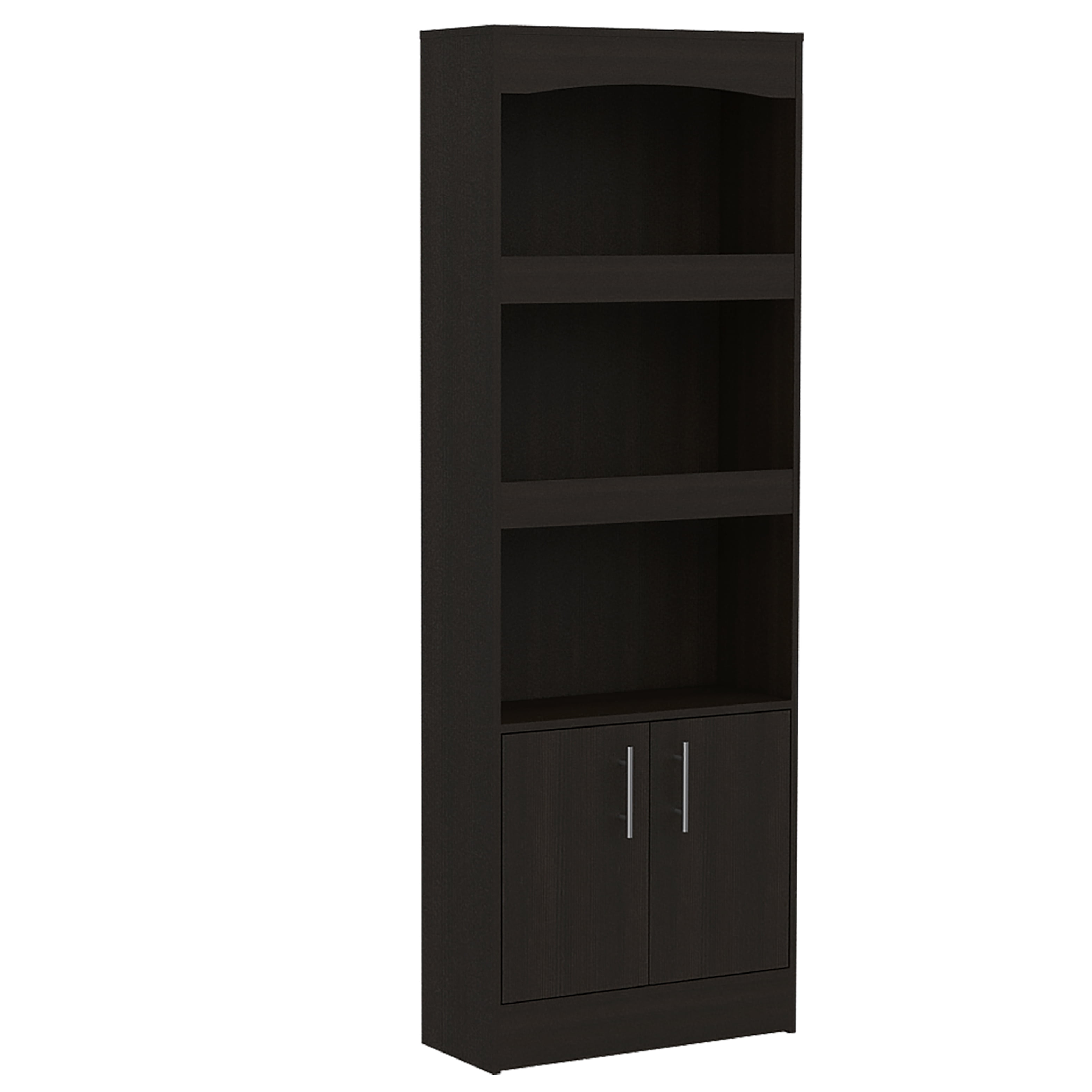 CoSoTower Bookcase Denver, Metal Hardware, Black Wengue Finish