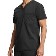 Scrubstar Men's Ultimate Stretch Antimicrobial Fabric Technology V-Neck Tuck In Scrub Top WD854A