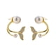 thumbnail image 1 of Pendientes de pez con temperamento femenino con aguja de plata S925 de alta calidad, 1 of 5