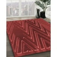thumbnail image 3 of Ahgly Company Tapis Rectangulaire Lavable en Machine Intérieur Transitionnel Rouge Lave, 2 Pieds x 3 Pieds, 3 of 7