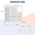 thumbnail image 3 of Kojooin 5 Drawer Mobile File Cabinet with Open Shelf, Rolling Printer Stand and Fabric Filing Drawers, Fits A4 or Letter Size Files, 3 of 8