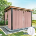 thumbnail image 6 of Outdoor Curtains for Patio Waterproof, Pink Pure Color Outdoor Privacy Panels Grommet, Aesthetics Contemporary Luxury Blackout Outside Curtains for Porch/Cabana/Pergola/Gazebo 54"x108", 2 Panels, 6 of 8