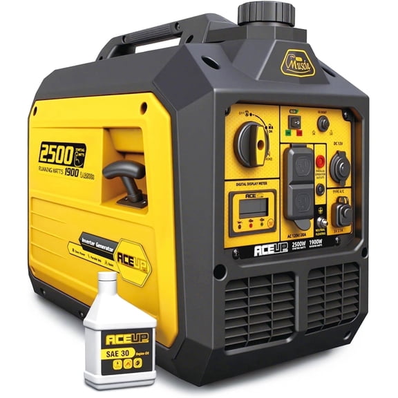 Aceup Energy 2500 Watt Gasoline Inverter Generator Quiet for Home,2000W RV-Ready, EPA Compliant