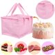 thumbnail image 2 of Bolsa de picnic de gran capacidad para exteriores, cesta de picnic para acampar, bolsa de picnic de viaje, bolsa bento portátil, bolsa de aislamiento térmico, rosa, 2 of 8