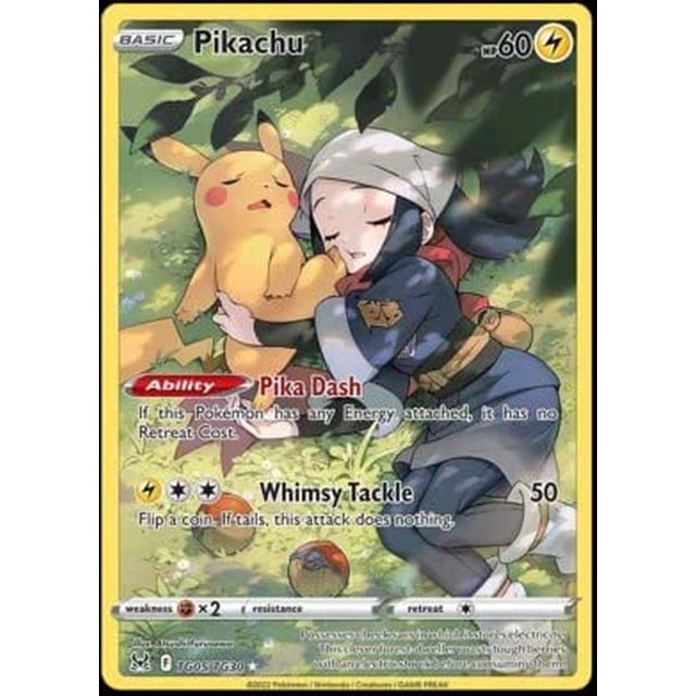 Tarjeta coleccionable Pokémon Pikachu TG05 Trainer Gallery Lost Origin