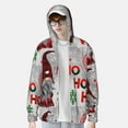 thumbnail image 4 of Sigee Cute Santa Print UPF50+ Men's Sun Protection Hoodie Shirt SPF UV Shirt Long Sleeve Fishing Outdoor Lightweight, S-3XL, 4 of 9