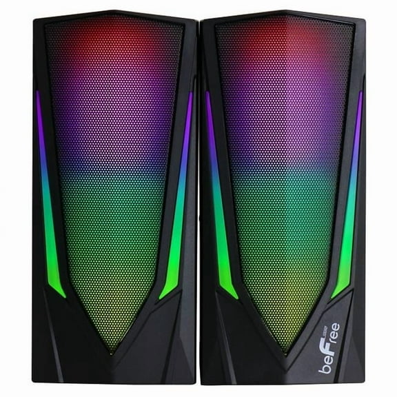 2.0 Computer Gaming Speakers with LED RGB Lights