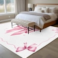 thumbnail image 4 of Valentine's Day Area Rugs 5'x7', Small Throw Rugs for Laundry Room Playroom, Pink Bowknot Ribbon Modern Minimalist Art Indoor Outdoor Rug Non-Slip Low Pile Carpet Runner Reversible Floor Mats, 4 of 8