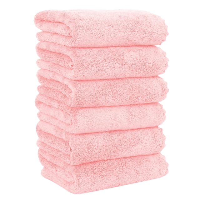 Toallas de mano MOONQUEEN Premium de microfibra de terciopelo coral de 40 x 70 cm